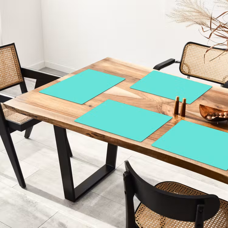 Electric - Cyan - Turkoois Placemat vinyl groot 368 -zzsfeer4_Kitchenyeah-website