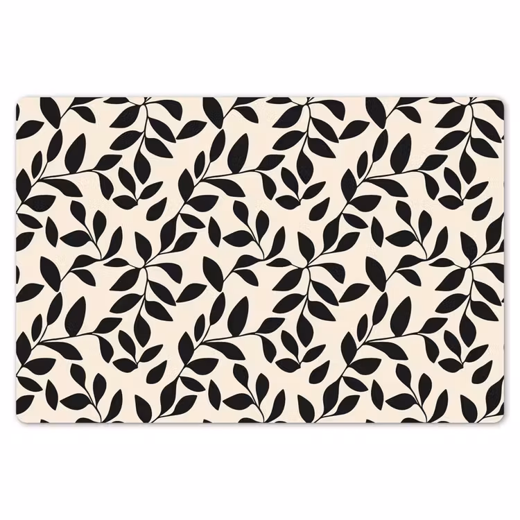 Elegant - Patroon - Zwart - Beige Placemat vinyl groot 368 -zzsfeer1_Kitchenyeah-website