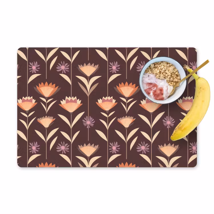 Elegant - Retro - Bruin Placemat vinyl groot 368 -zzzproduct_Kitchenyeah-website