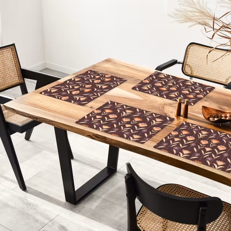 Elegant - Retro - Bruin Placemat vinyl groot 368 -zzsfeer4_Kitchenyeah-website