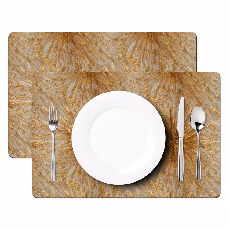 Explosie - Abstract - Goud - Wit Placemat vinyl groot 368 -zzsfeer2_Kitchenyeah-website