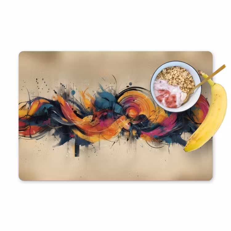 Explosie - Kleurrijk - Vormen - Abstract Placemat vinyl groot -zzzproduct_Kitchenyeah-website