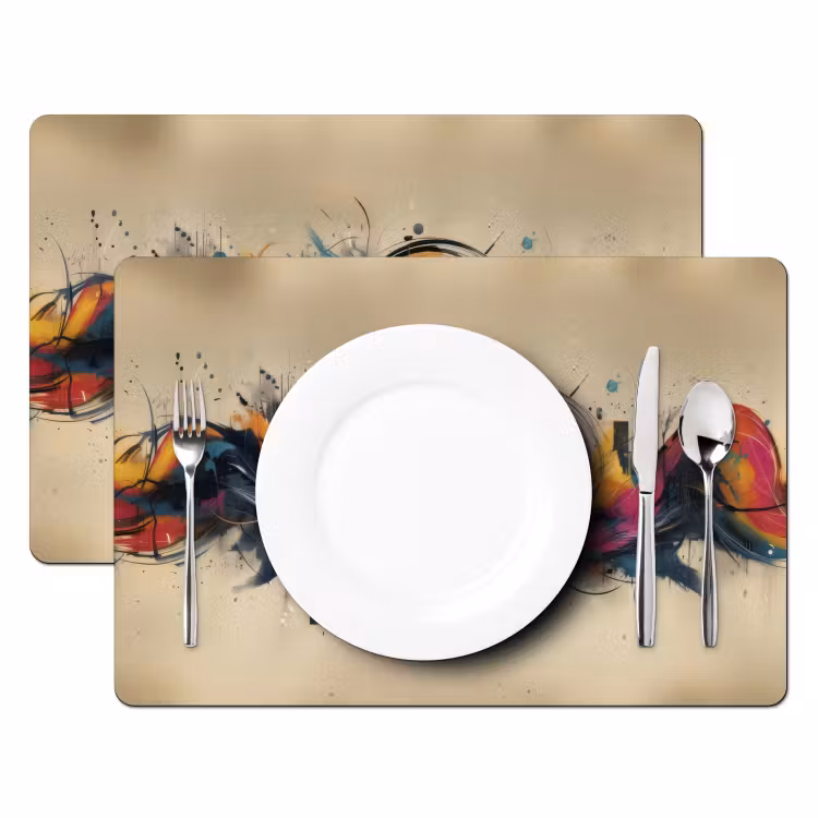 Explosie - Kleurrijk - Vormen - Abstract Placemat vinyl groot -zzsfeer2_Kitchenyeah-website