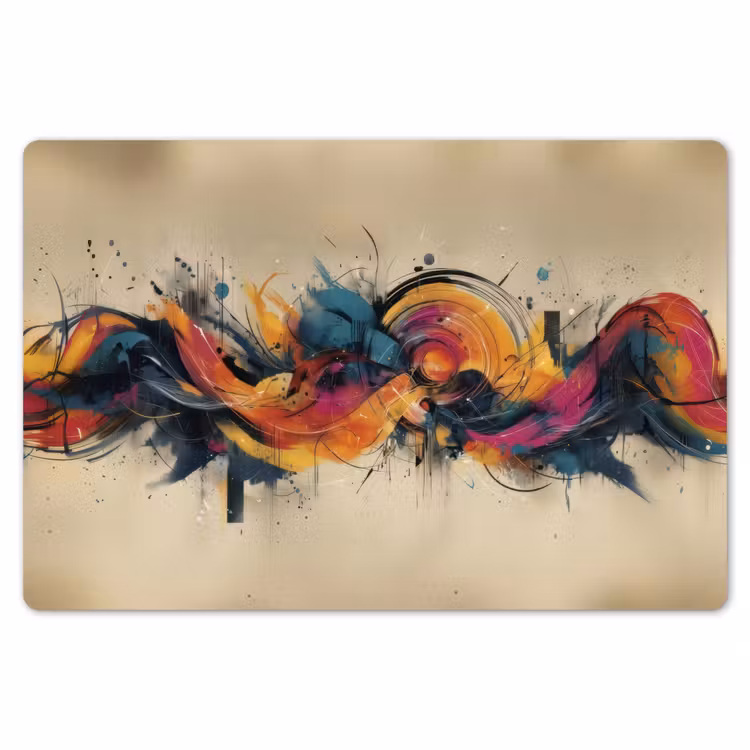 Explosie - Kleurrijk - Vormen - Abstract Placemat vinyl groot -zzsfeer1_Kitchenyeah-website