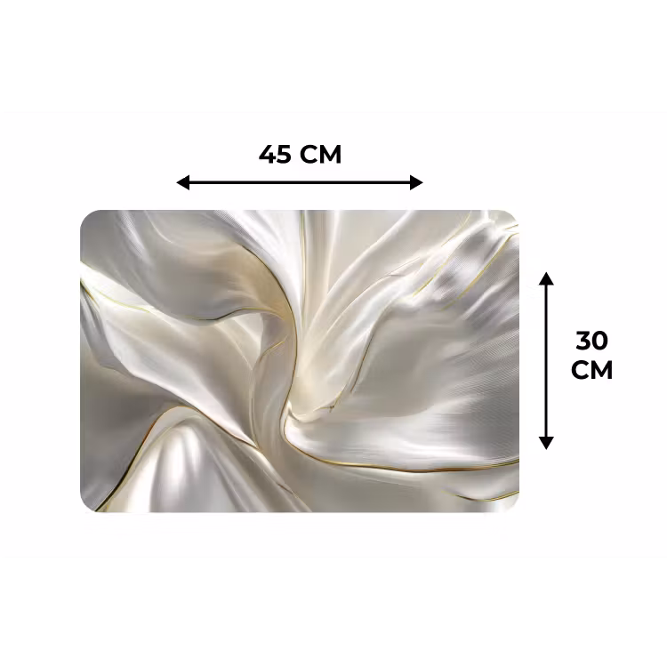 Stof - Plooien - Goud Placemat vinyl groot -specs