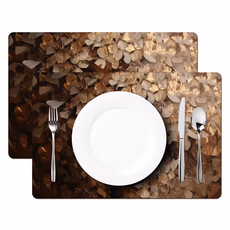 Gezicht - Vrouwe - Bladeren - Penseelstreken Placemat vinyl groot -zzsfeer2_Kitchenyeah-website