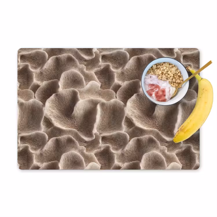Waaiervorm - Beige - Vezel textuur Placemat vinyl groot 368 -zzzproduct_Kitchenyeah-website