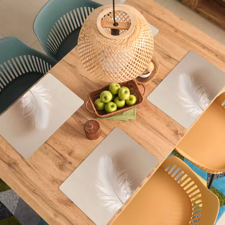 Veer - Minimalistisch - Roze Placemat vinyl groot -zzsfeer5_Kitchenyeah-website