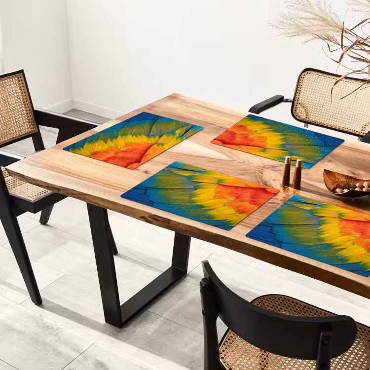 Veren - Ara - Kleurrijk Placemat vinyl groot -zzsfeer4_Kitchenyeah-website