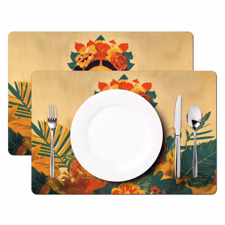 Vrouwelijk - Bloemen - Sieraden Placemat vinyl groot -zzsfeer2_Kitchenyeah-website
