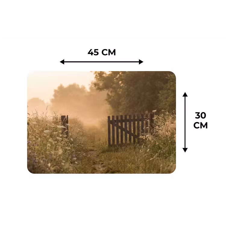Hek - Natuur - Mist - Veld Placemat vinyl groot -specs