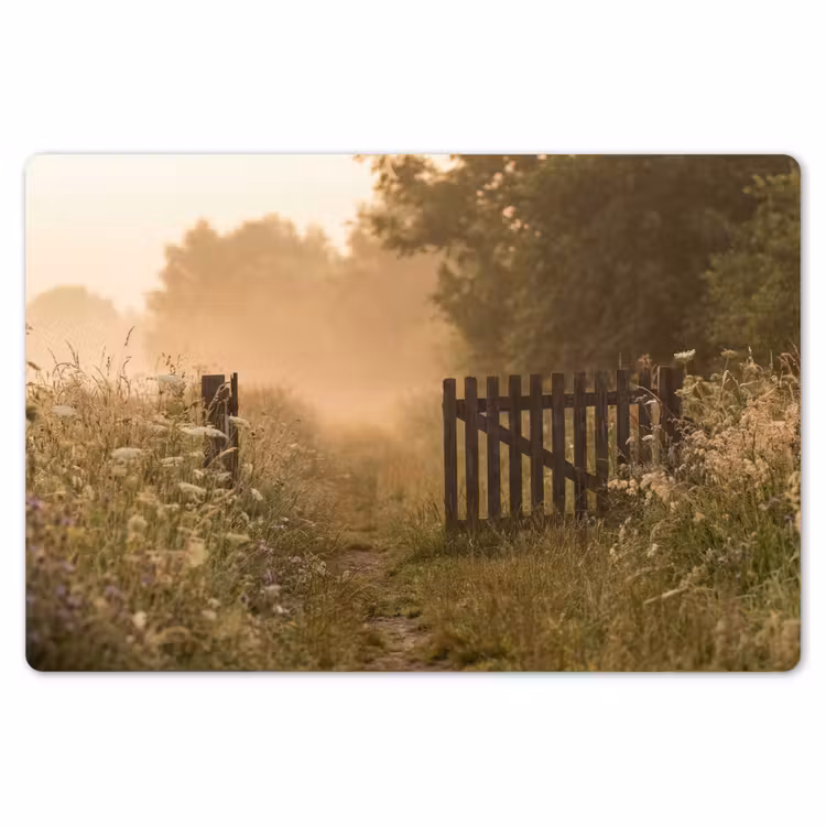 Hek - Natuur - Mist - Veld Placemat vinyl groot -zzsfeer1_Kitchenyeah-website