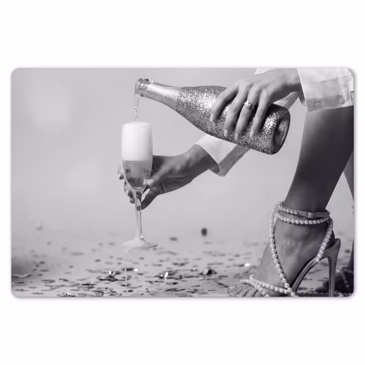 Feestelijk - Champagne - Discobal Placemat vinyl groot -zzsfeer1_Kitchenyeah-website