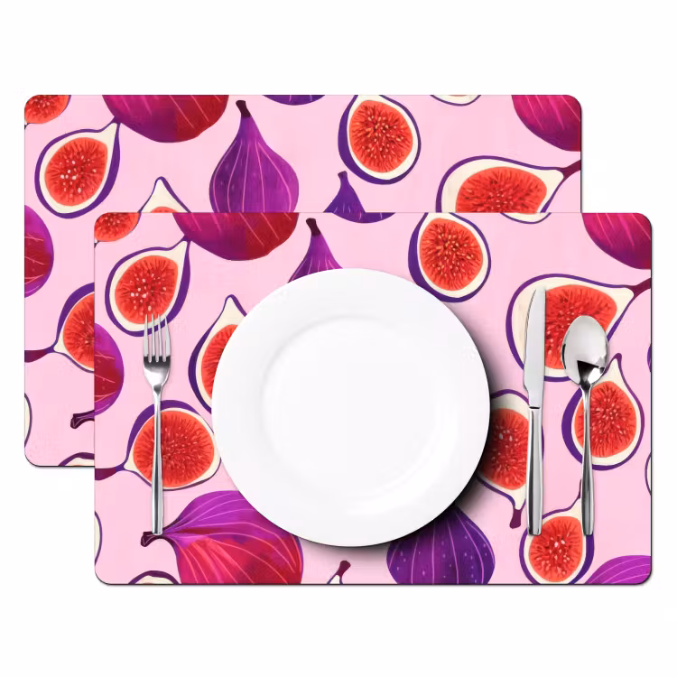 Vijgen - Roze - Paars Placemat vinyl groot -zzsfeer2_Kitchenyeah-website