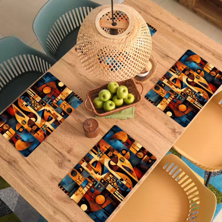 Figuren - Abstract - Symbolen Placemat vinyl groot -zzsfeer5_Kitchenyeah-website