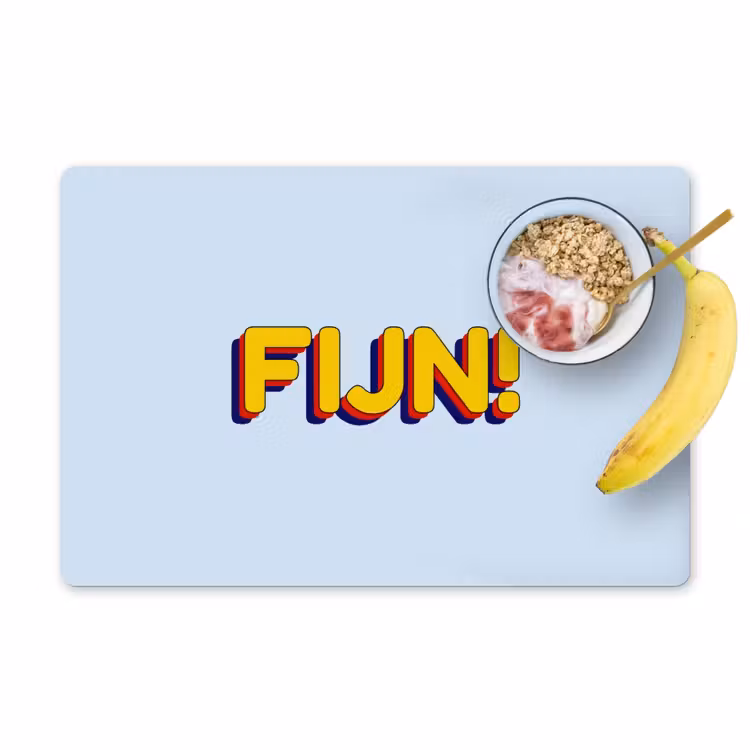 Fijn - Geel - Oranje Placemat vinyl groot -zzzproduct_Kitchenyeah-website