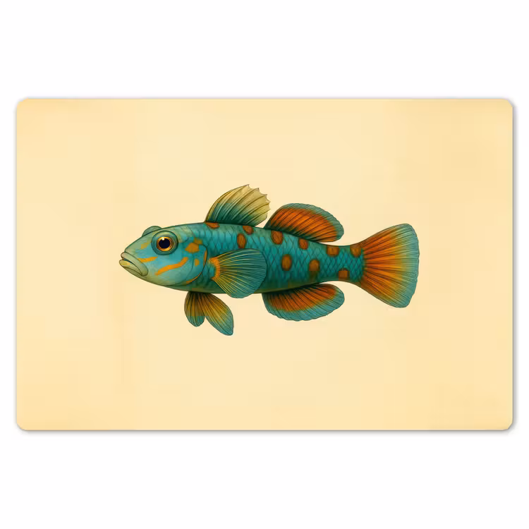 Vis - Blauw - Stippen - Schubben Placemat vinyl groot -zzsfeer1_Kitchenyeah-website