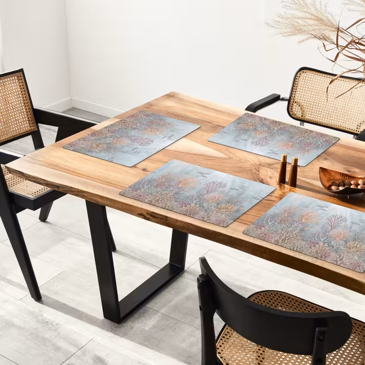 Vis - Koraal - Oceaan - Illustratie - Onderwater Placemat vinyl groot -zzsfeer4_Kitchenyeah-website