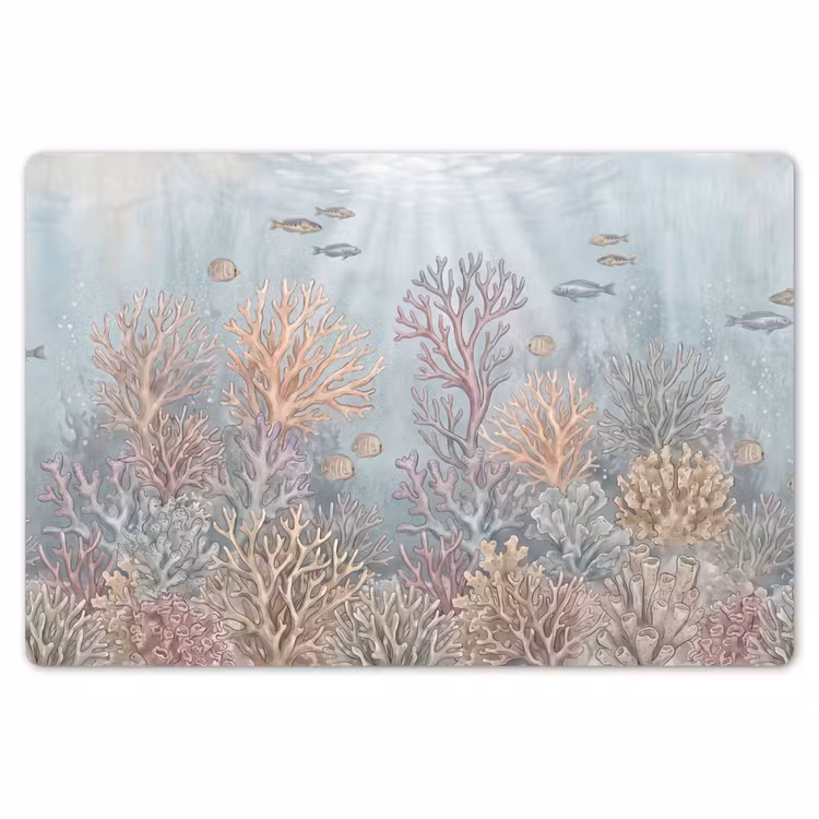 Vis - Koraal - Oceaan - Illustratie - Onderwater Placemat vinyl groot -zzsfeer1_Kitchenyeah-website