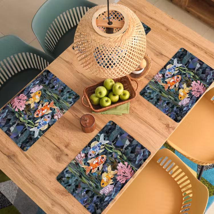 Vissen - Koraal - Zee - Mozaïek Placemat vinyl groot -zzsfeer5_Kitchenyeah-website