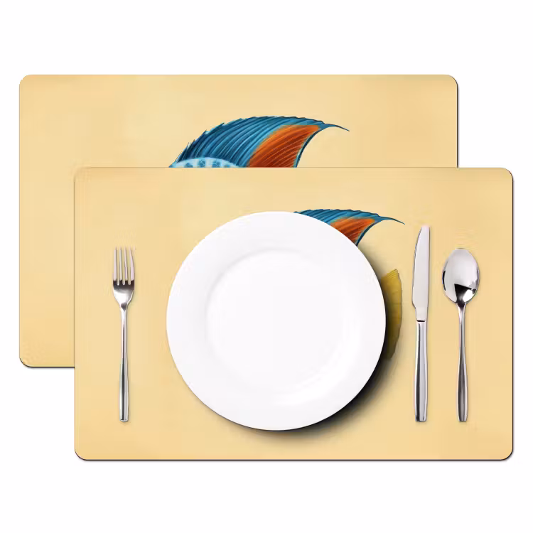 Vis - Vinnen - Blauw - Ogen Placemat vinyl groot -zzsfeer2_Kitchenyeah-website