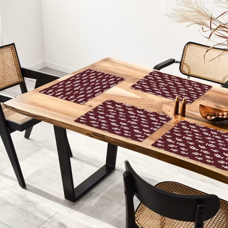 Vissen - Grafisch - Patroon - Donker Placemat vinyl groot 368 -zzsfeer4_Kitchenyeah-website