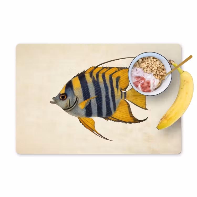 Vis - Sierlijk - Vinnen - Illustratie Placemat vinyl groot -zzzproduct_Kitchenyeah-website