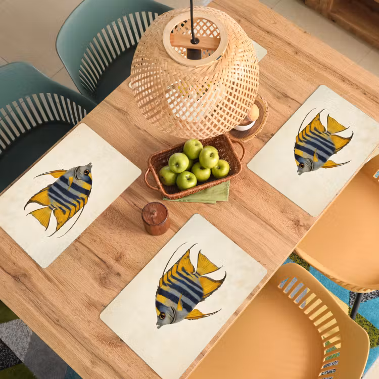 Vis - Sierlijk - Vinnen - Illustratie Placemat vinyl groot -zzsfeer5_Kitchenyeah-website