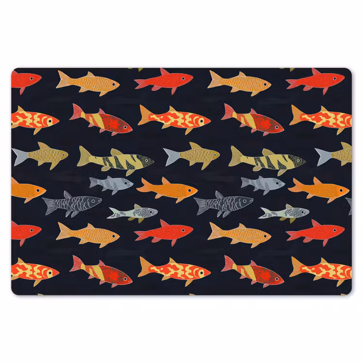 Vissen - Patroon - Kleurrijk Placemat vinyl groot 368 -zzsfeer1_Kitchenyeah-website