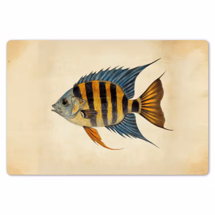 Vis - Tropisch - Strepen - Vinnen Placemat vinyl groot -zzsfeer1_Kitchenyeah-website