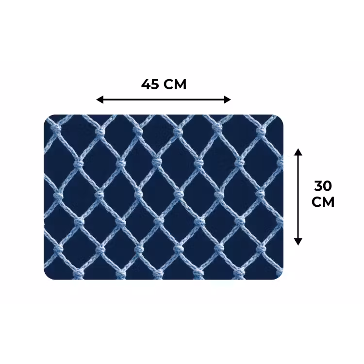 Visnet - Touw - Patroon - Marineblauw Placemat vinyl groot 368 -specs