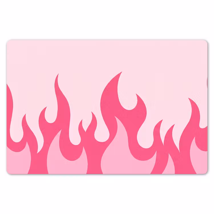 Vlammen - Patroon - Abstract - Modern - Roze Placemat vinyl groot -zzsfeer1_Kitchenyeah-website