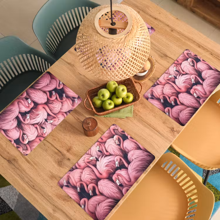 Flamingo - Roze - Dieren Placemat vinyl groot -zzsfeer5_Kitchenyeah-website