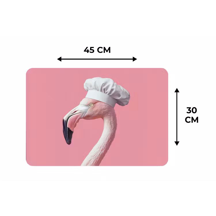 Flamingo - Roze - Koksmuts - Vogel Placemat vinyl groot -specs