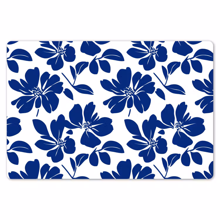 Floraal - Modern - Blauw Placemat vinyl groot 368 -zzsfeer1_Kitchenyeah-website