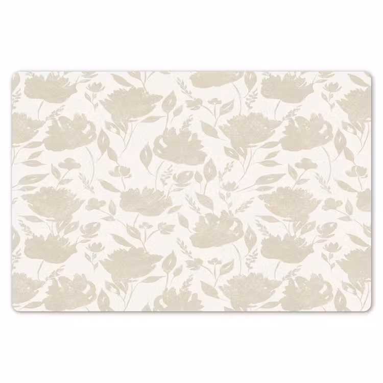 Bloemenpatroon - Silhouet - Wit Placemat vinyl groot 368 -zzsfeer1_Kitchenyeah-website
