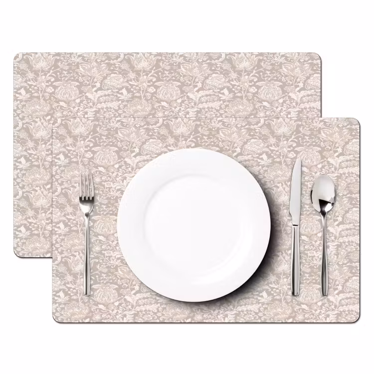 Bloemenprint - Grijs - Crème Placemat vinyl groot 368 -zzsfeer2_Kitchenyeah-website