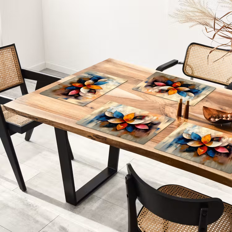 Bloem - Abstract - Kleurrijk - Bladeren Placemat vinyl groot -zzsfeer4_Kitchenyeah-website
