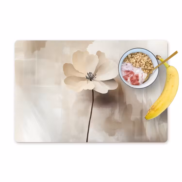 Bloem - Beige - Verf - Schaduw Placemat vinyl groot -zzzproduct_Kitchenyeah-website