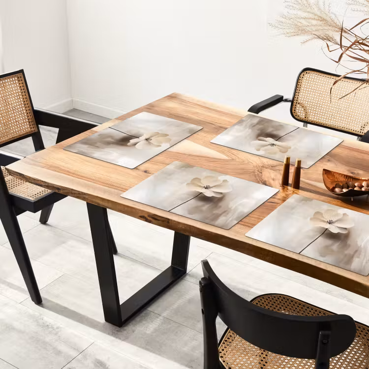 Bloem - Beige - Verf - Schaduw Placemat vinyl groot -zzsfeer4_Kitchenyeah-website