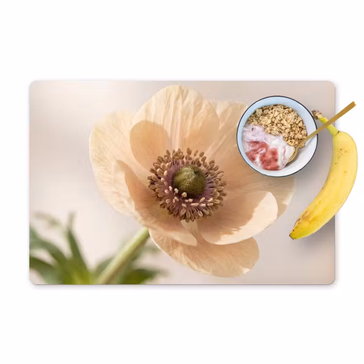 Bloem - Minimalistisch - Groen Placemat vinyl groot -zzzproduct_Kitchenyeah-website