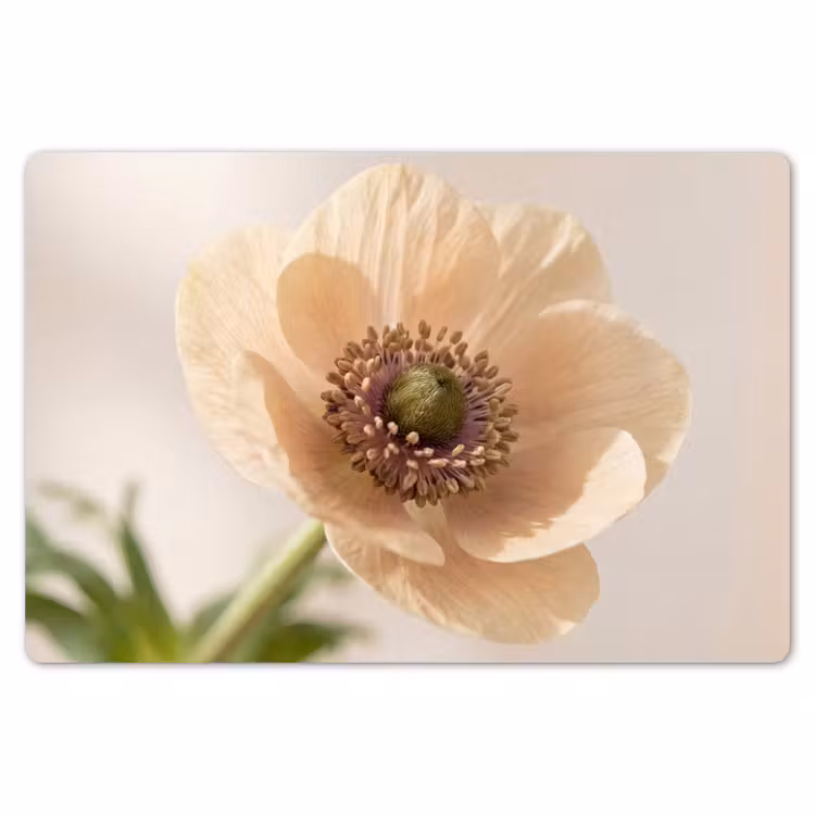 Bloem - Minimalistisch - Groen Placemat vinyl groot -zzsfeer1_Kitchenyeah-website