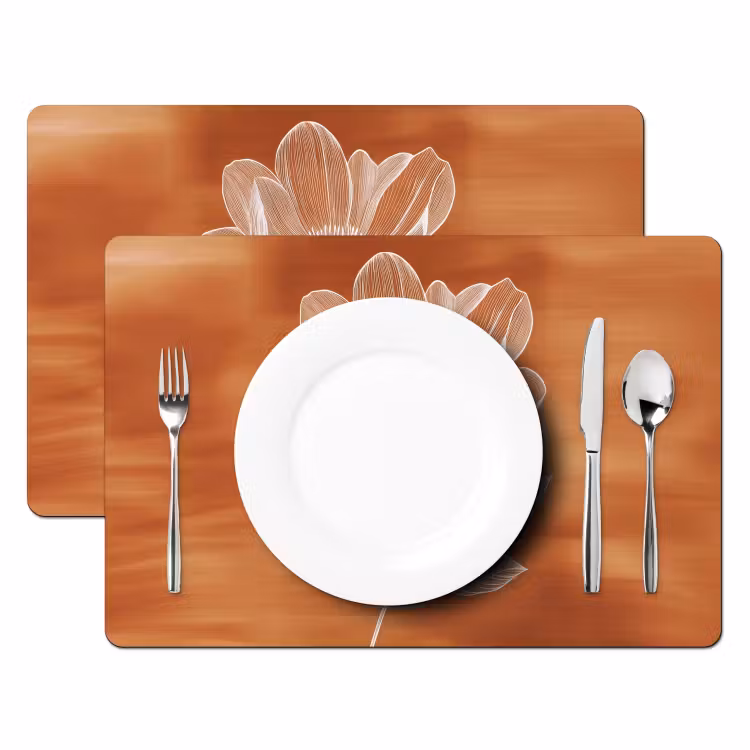 Bloem - Minimalistisch - Wit Placemat vinyl groot -zzsfeer2_Kitchenyeah-website