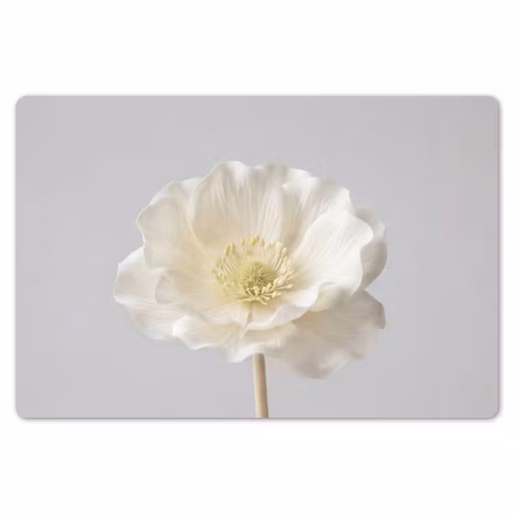 Bloem - Minimalistisch -Wit Placemat vinyl groot -zzsfeer1_Kitchenyeah-website