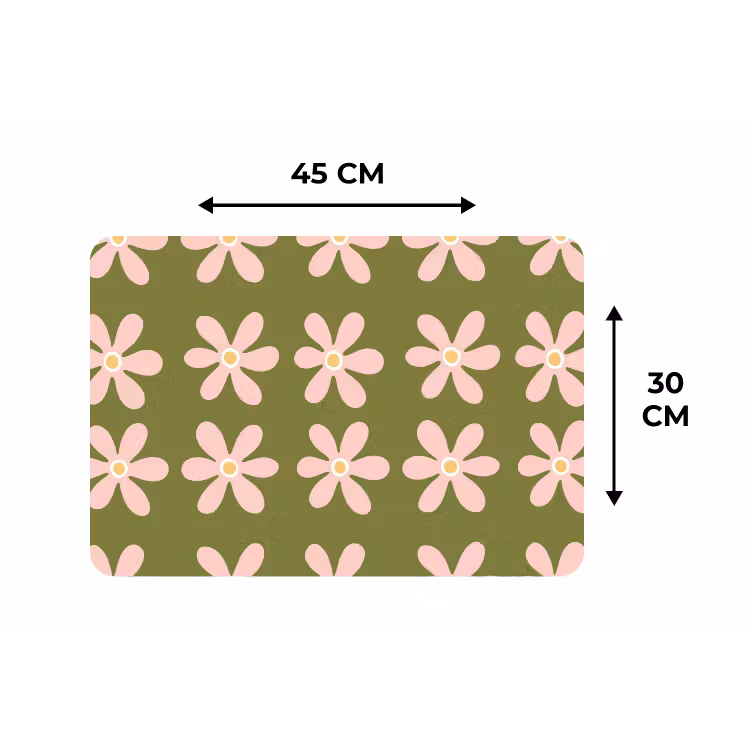 Bloem - Modern - Groen Placemat vinyl groot 368 -specs