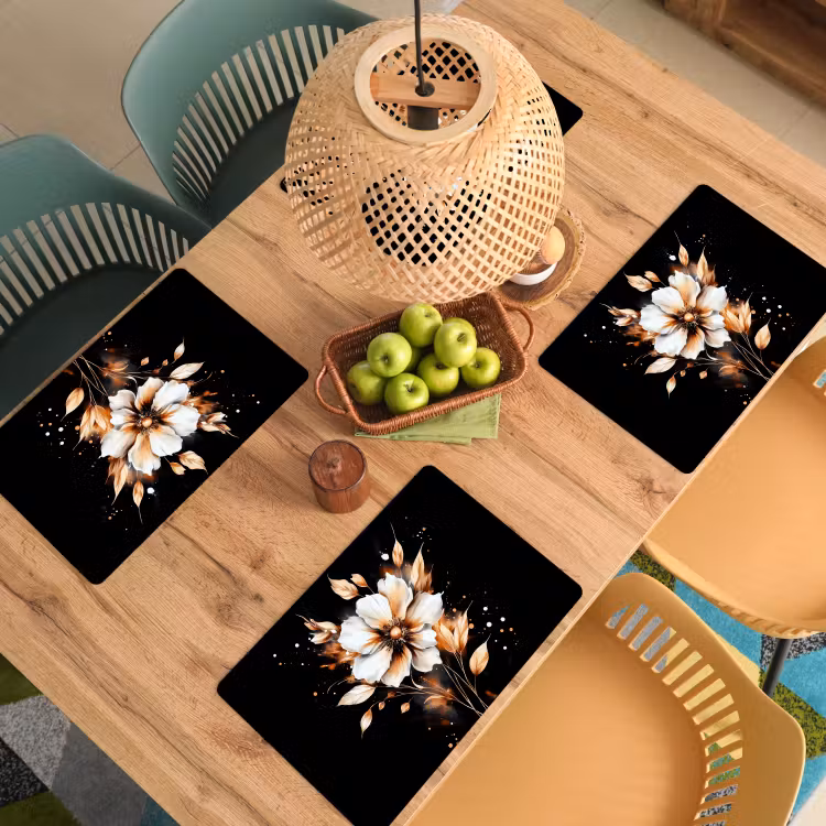 Bloem - Verf - Goud - Graffiti - Modern Placemat vinyl groot -zzsfeer5_Kitchenyeah-website