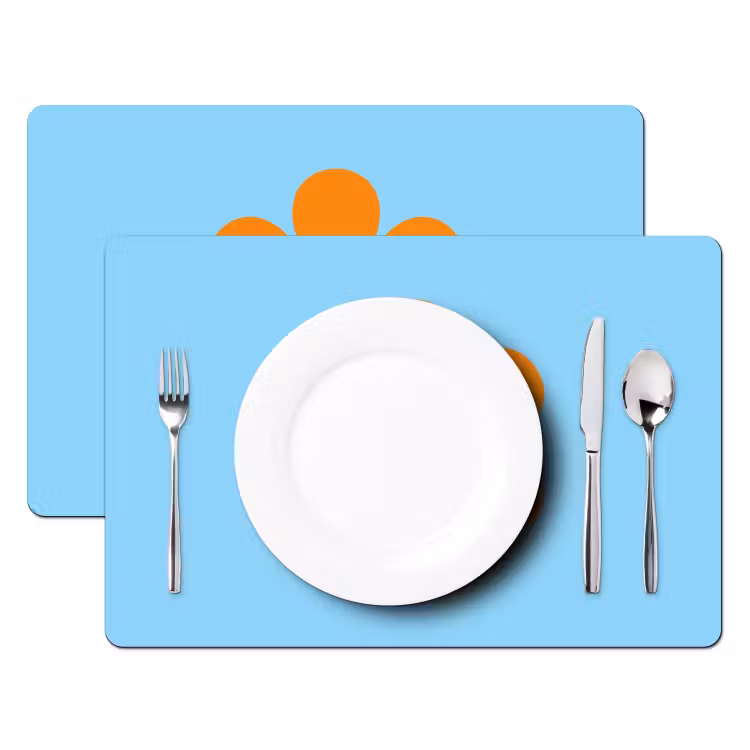 Bloem - Smiley - Kleurrijk Placemat vinyl groot -zzsfeer2_Kitchenyeah-website