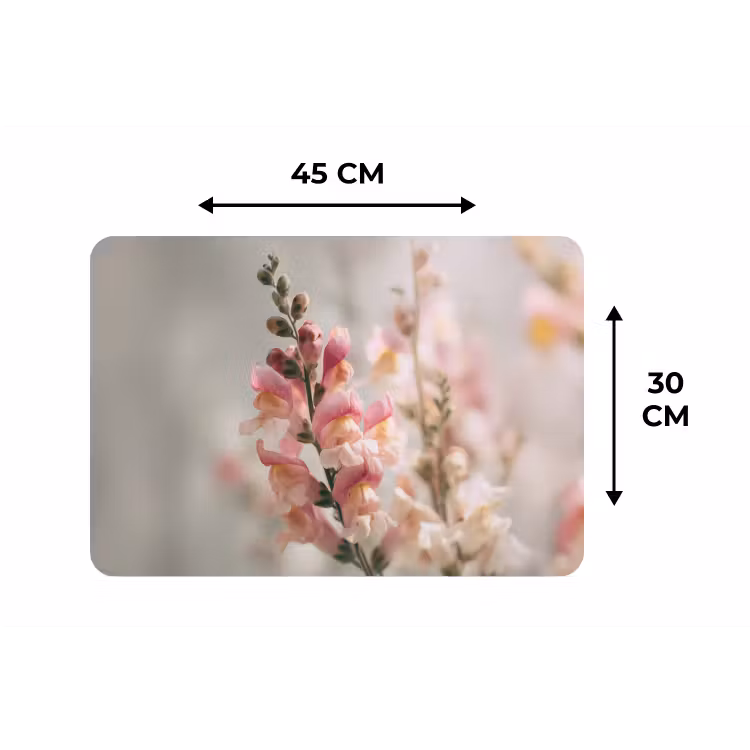 Bloem - Leeuwenbek - Roze - Stengel Placemat vinyl groot -specs