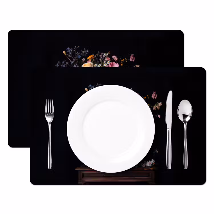Bloemenvaas - Hout - Bloemen - Boeket Placemat vinyl groot -zzsfeer2_Kitchenyeah-website