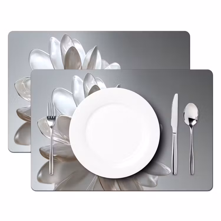 Bloem - Wit - Neutraal Placemat vinyl groot -zzsfeer2_Kitchenyeah-website